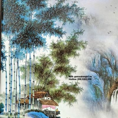 TRANH SỨ KHUNG GỖ GIA ĐÌNH Ở PHÚC CHÂU